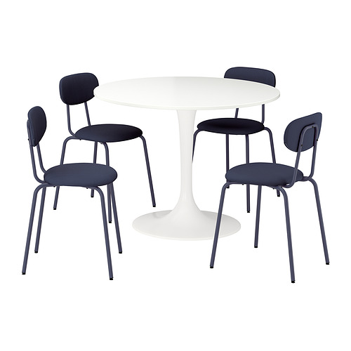 DOCKSTA/SANDSBERG, stalas ir 4 kėdės