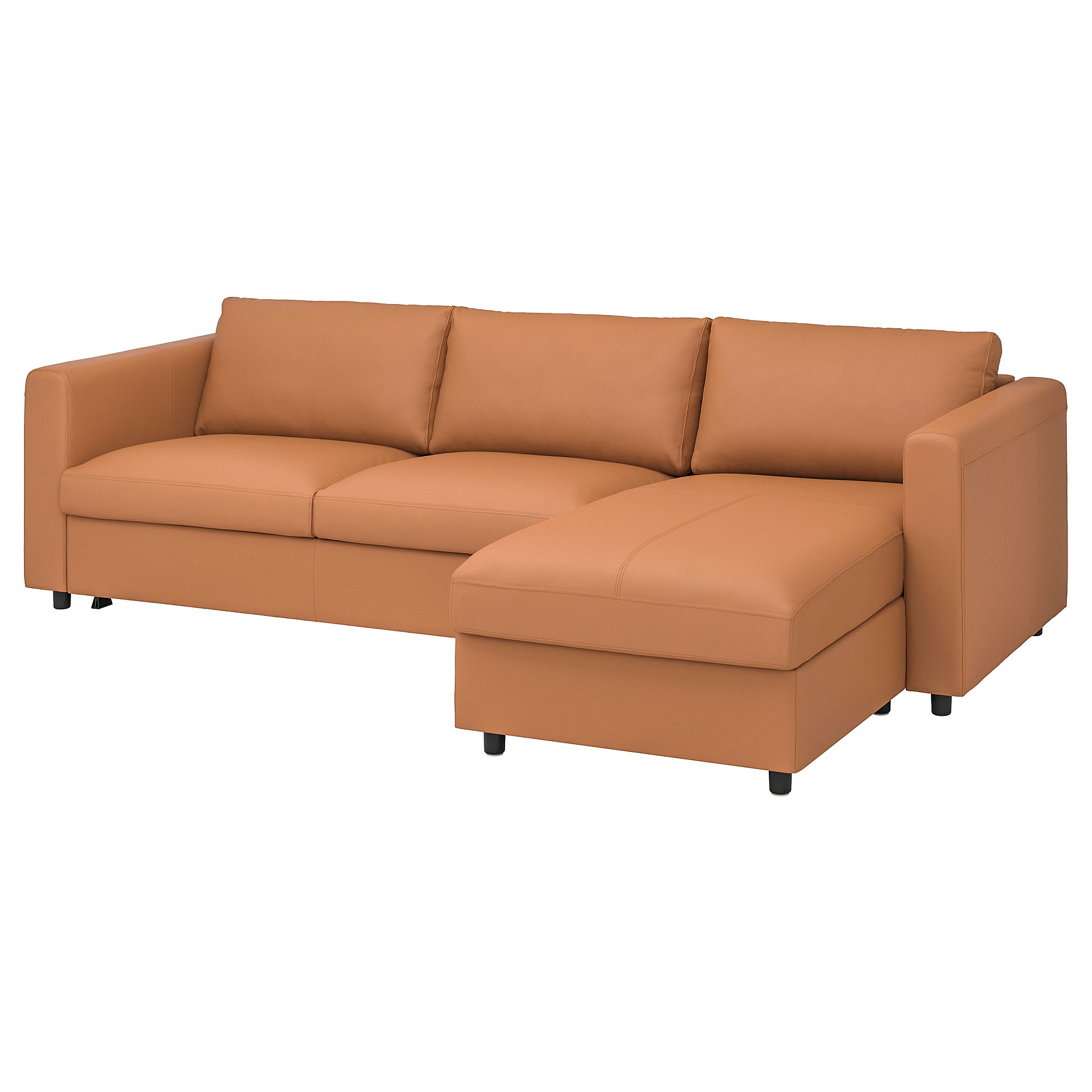 VIMLE 3seat sofabed with chaise longue Grann/Bomstad goldenbrown