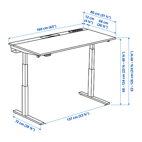 MITTZON reguleeritav kirjutuslaud