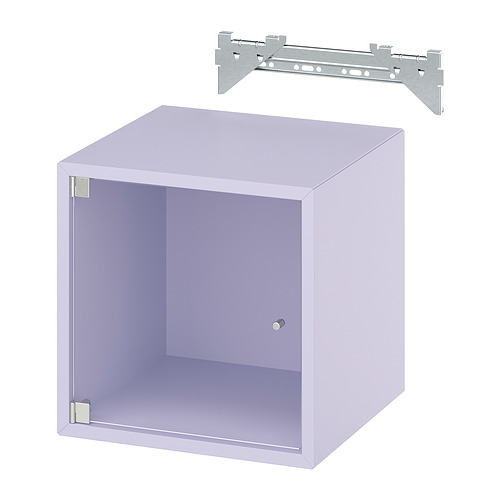EKET, wall cabinet with glass door