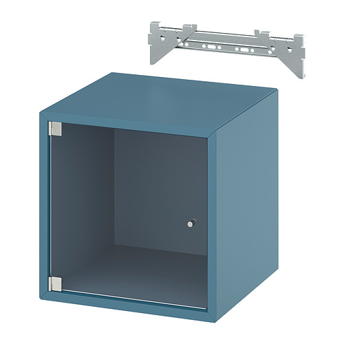 EKET, wall cabinet with glass door