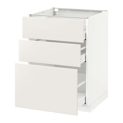METOD/MAXIMERA base cabinet with 3 drawers