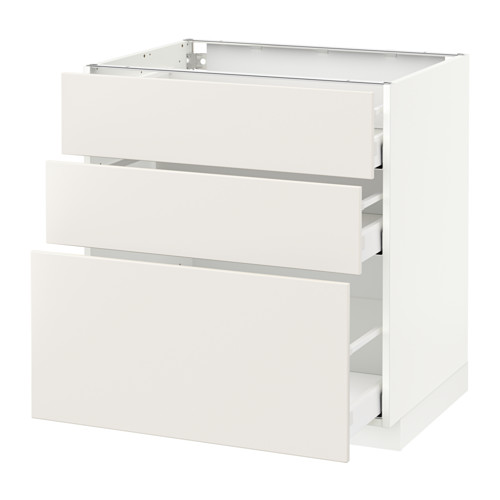 METOD/MAXIMERA base cabinet with 3 drawers