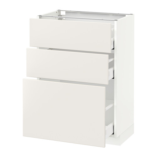 METOD/MAXIMERA base cabinet with 3 drawers
