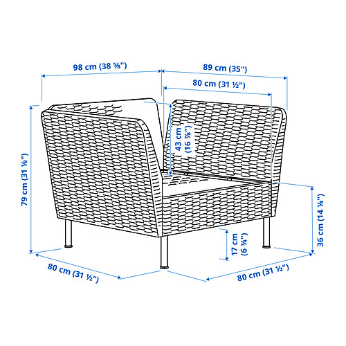VITTSKÄR, modulinė poilsio kėdė