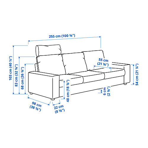 VIMLE trivietė sofa