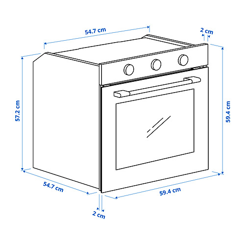 SPJUTBO духовка с горячим обдувом
