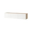 White stained oak effect/selsviken high-gloss/white (+45€)