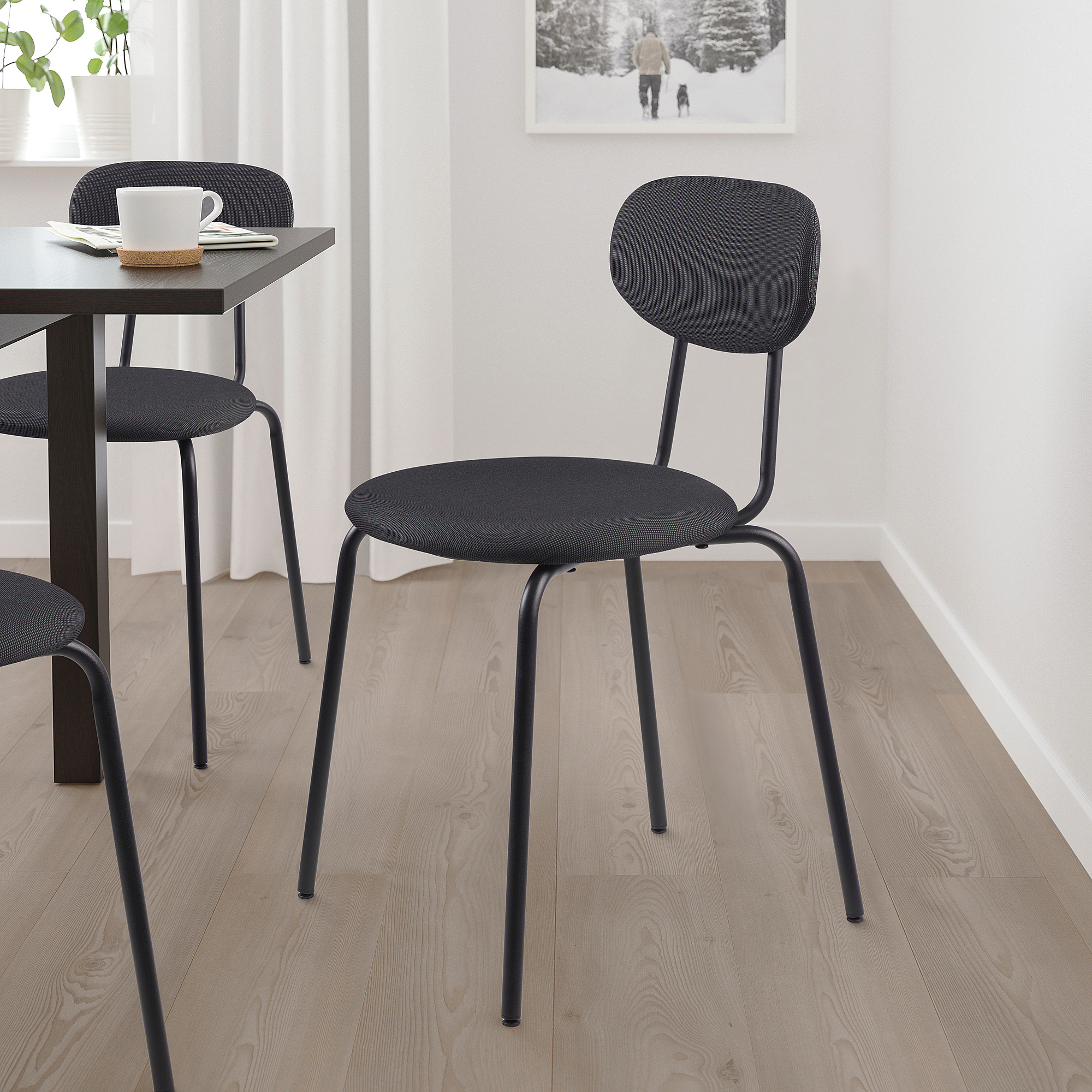 ÖSTANÖ chair black Remmarn/dark grey IKEA Lietuva