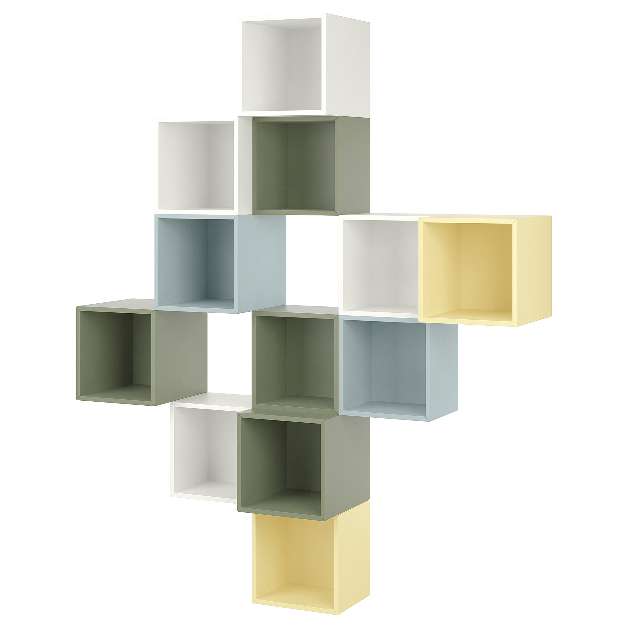 EKET wall-mounted cabinet combination multicolour/white IKEA Lietuva