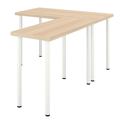 LAGKAPTEN/LINNMON, L-shaped desk