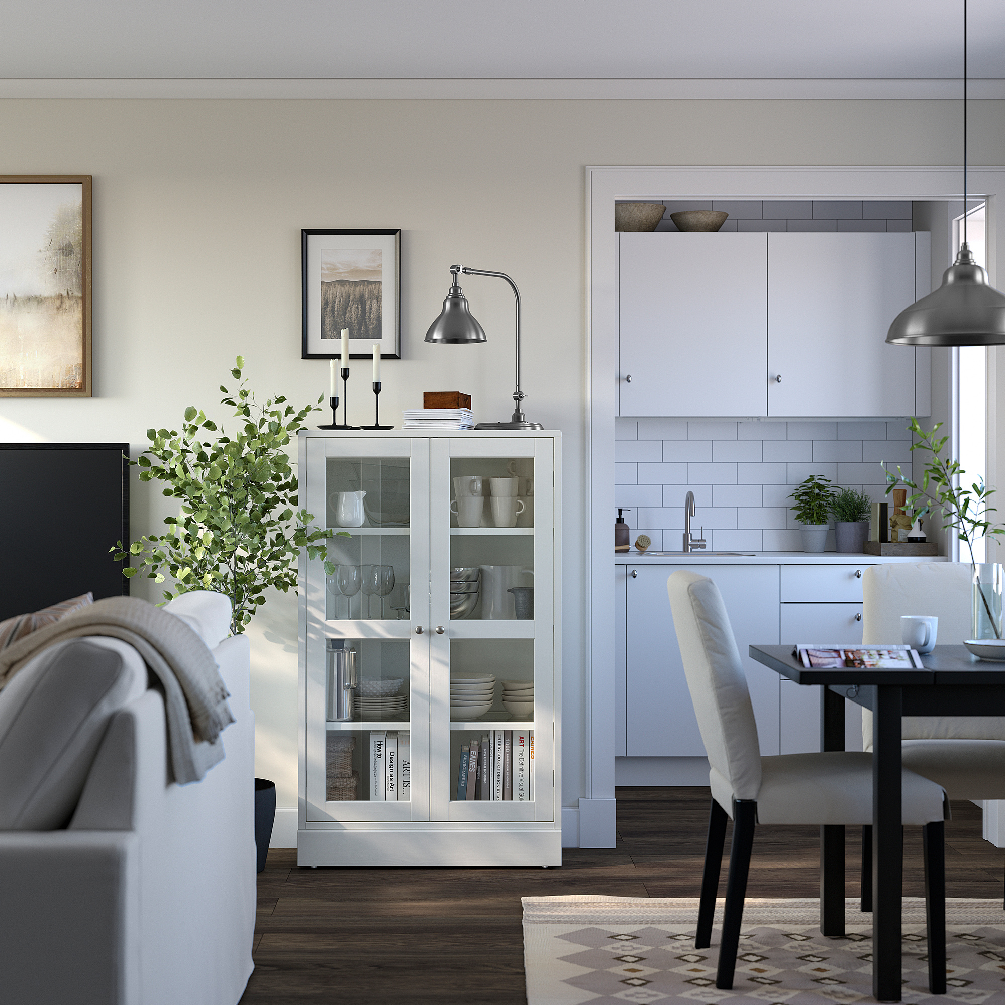 HAVSTA glass-door cabinet with plinth white/clear glass IKEA Eesti