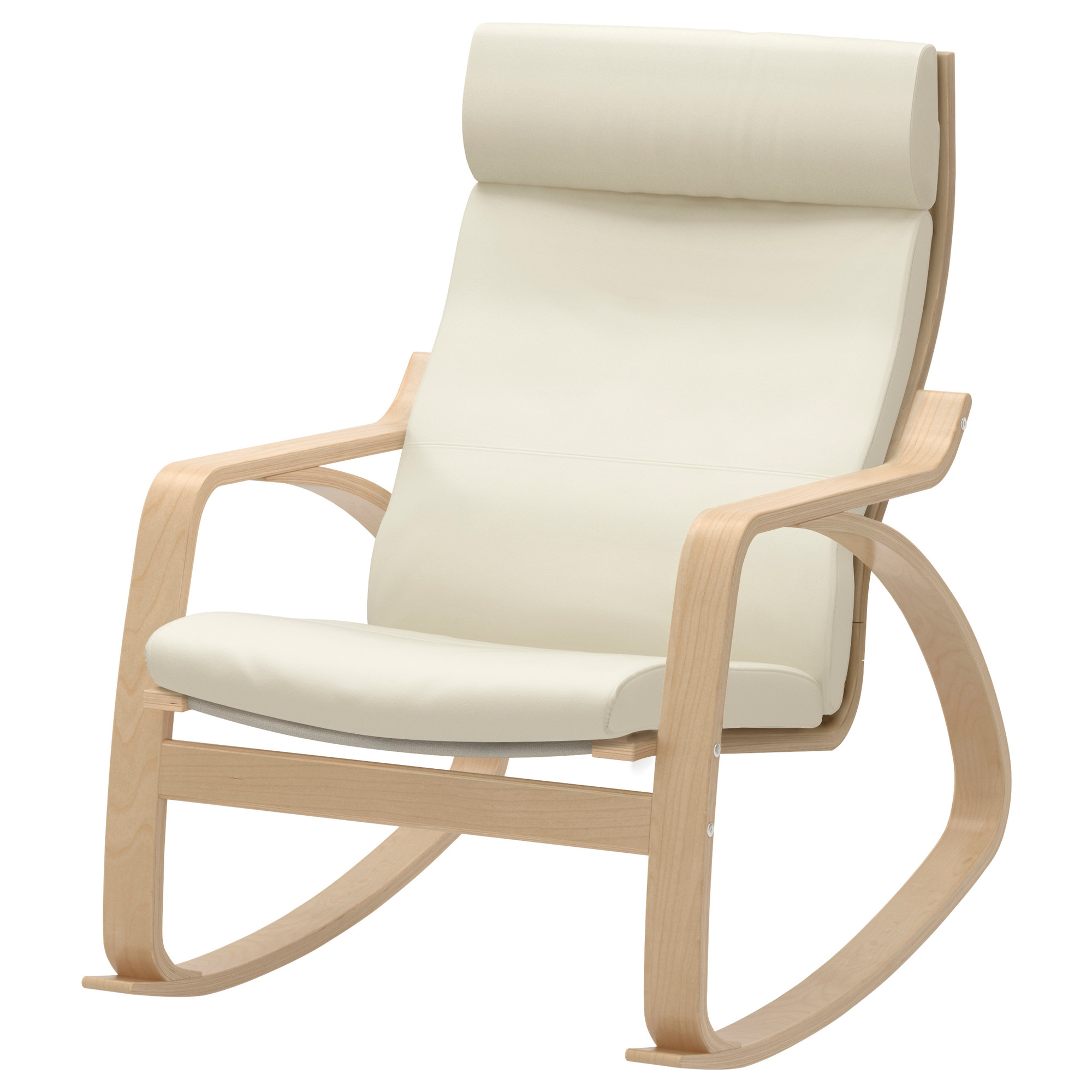 POÄNG rocking-chair birch veneer/Glose eggshell IKEA Latvija
