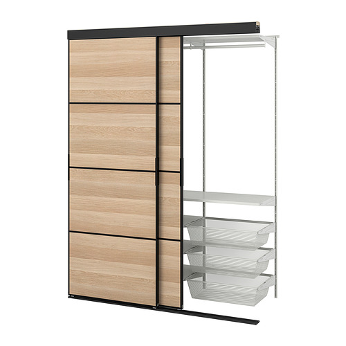BOAXEL/SKYTTA reach-in wardrobe with sliding door