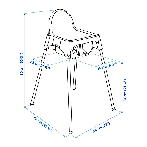 ANTILOP highchair with safety belt