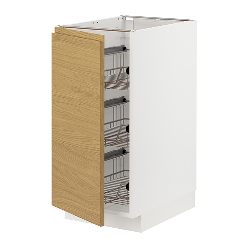 METOD põrandakapp traatkorvidega