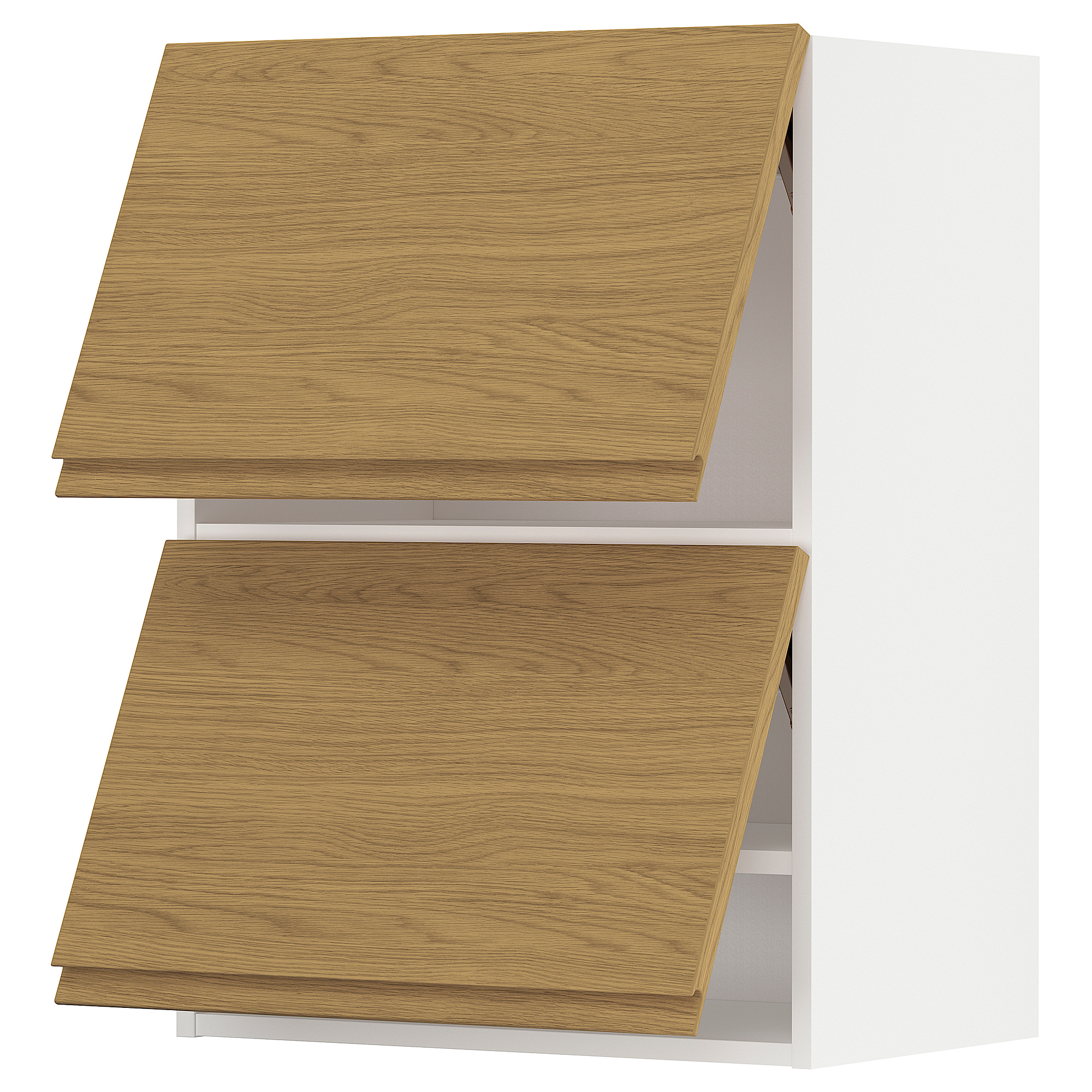 METOD wall cab horizo 2 doors w white/Voxtorp oak effect 60x80 cm IKEA Latvija