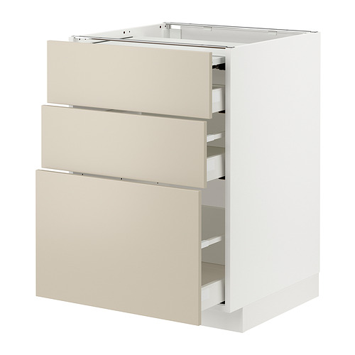 METOD/MAXIMERA põr.kapp väljat. tööpind/3 sahtlit