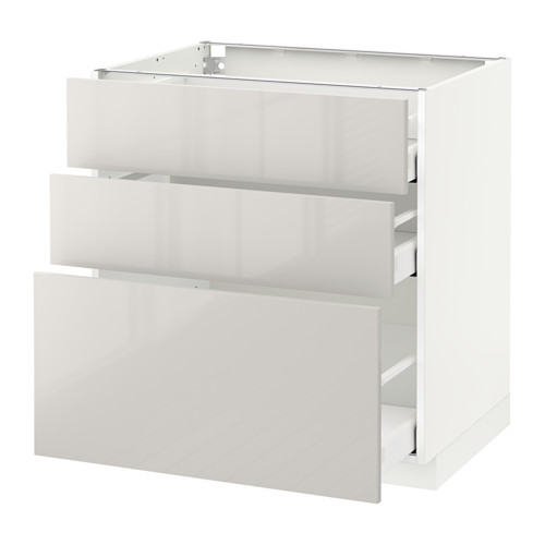 METOD/MAXIMERA base cabinet with 3 drawers