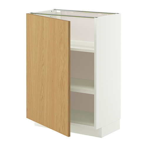 METOD, base cabinet with shelves