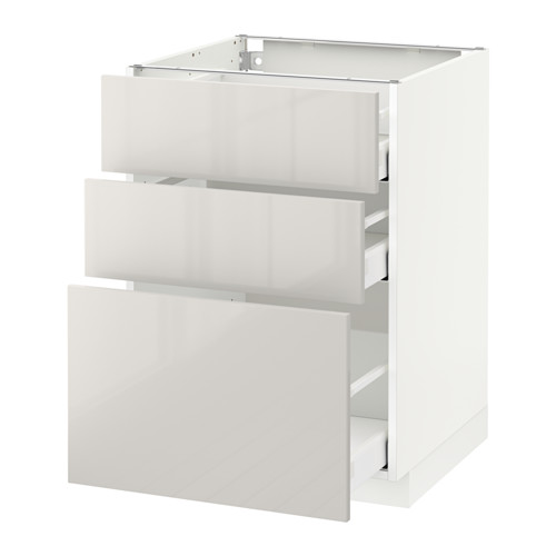 METOD/MAXIMERA base cabinet with 3 drawers