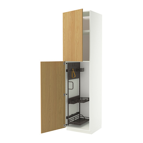 METOD, high cabinet with cleaning interior