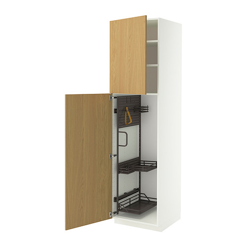 METOD, high cabinet with cleaning interior