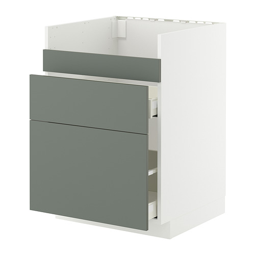 METOD/MAXIMERA напол шк д/мойки ХАВСЕН/3фасада/2ящ