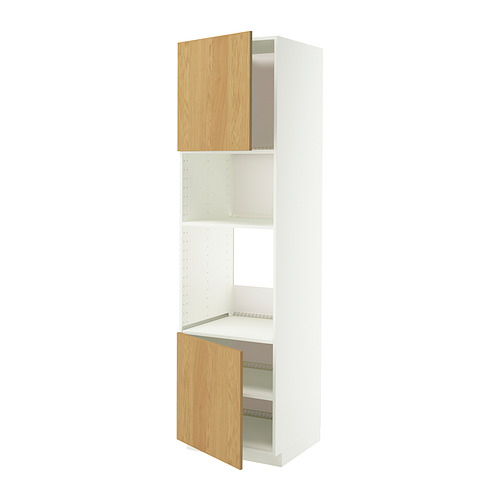 METOD, выс шкаф д/духовки/СВЧ/2 дв/полки