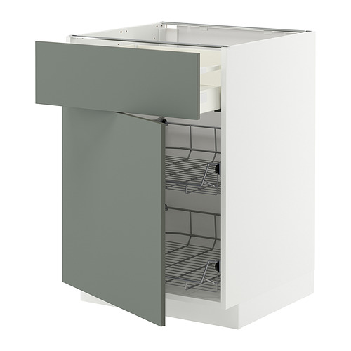 METOD/MAXIMERA base cab w wire basket/drawer/door