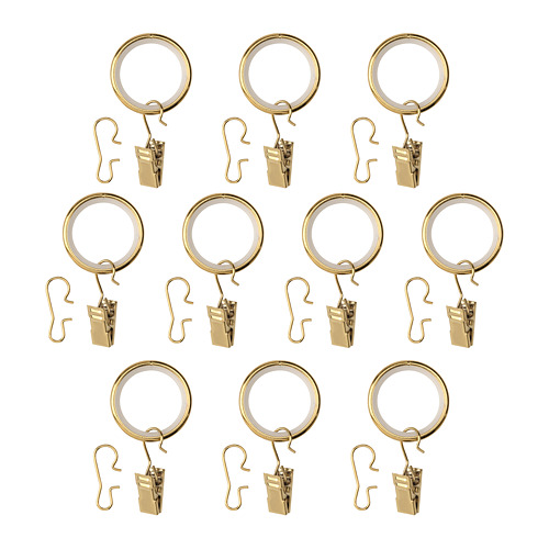 SYRLIG curtain ring with clip and hook