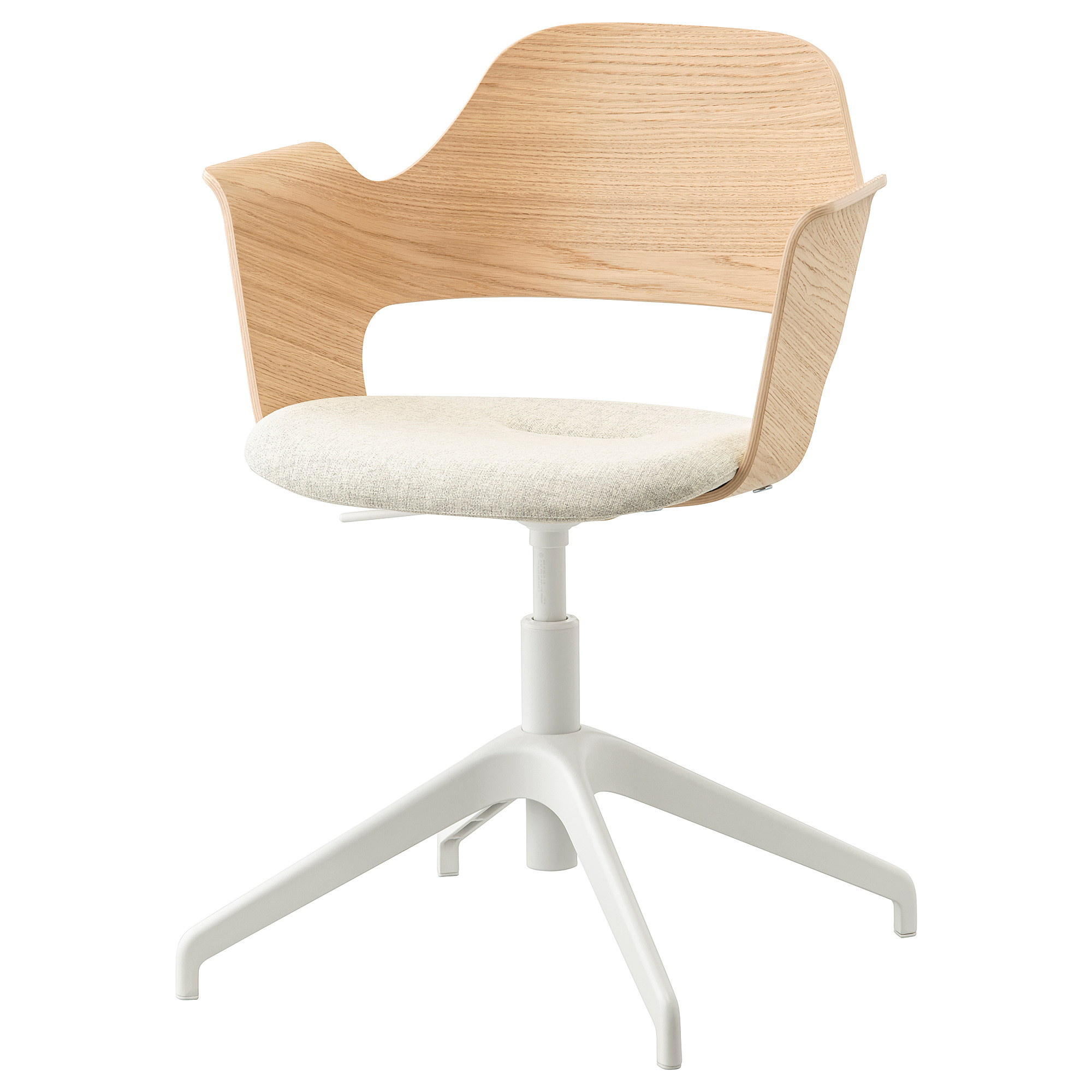 FJÄLLBERGET conference chair white stained oak veneer/Gunnared