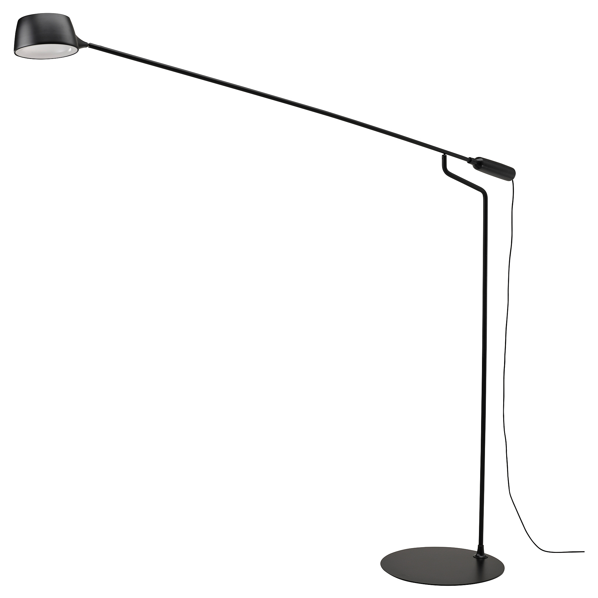 VÅGHÖJD LED floor lamp dimmable black IKEA Latvija