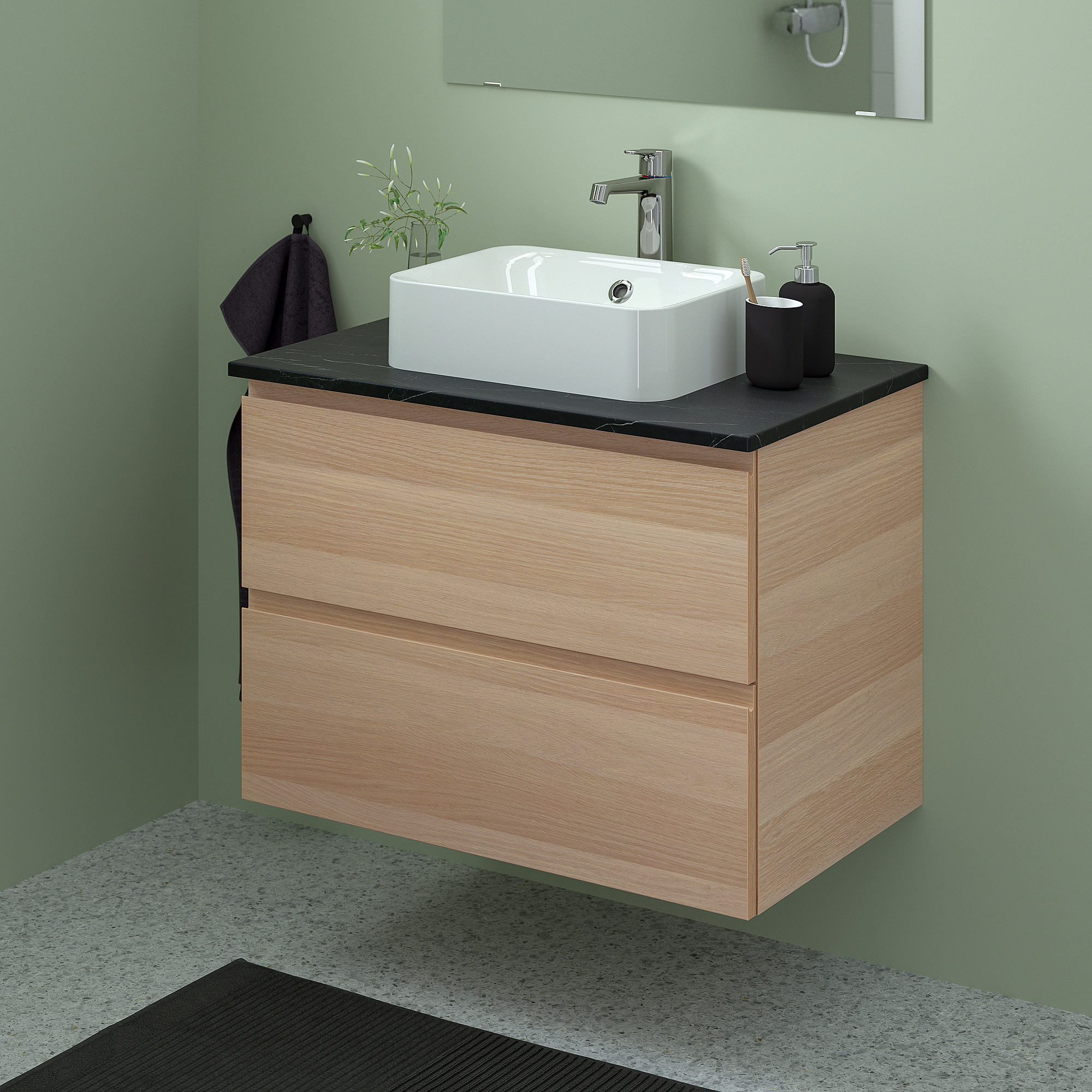 HÖRVIK/GODMORGON/TOLKEN шкаф со столешницей 45x32 раковина | IKEA Eesti