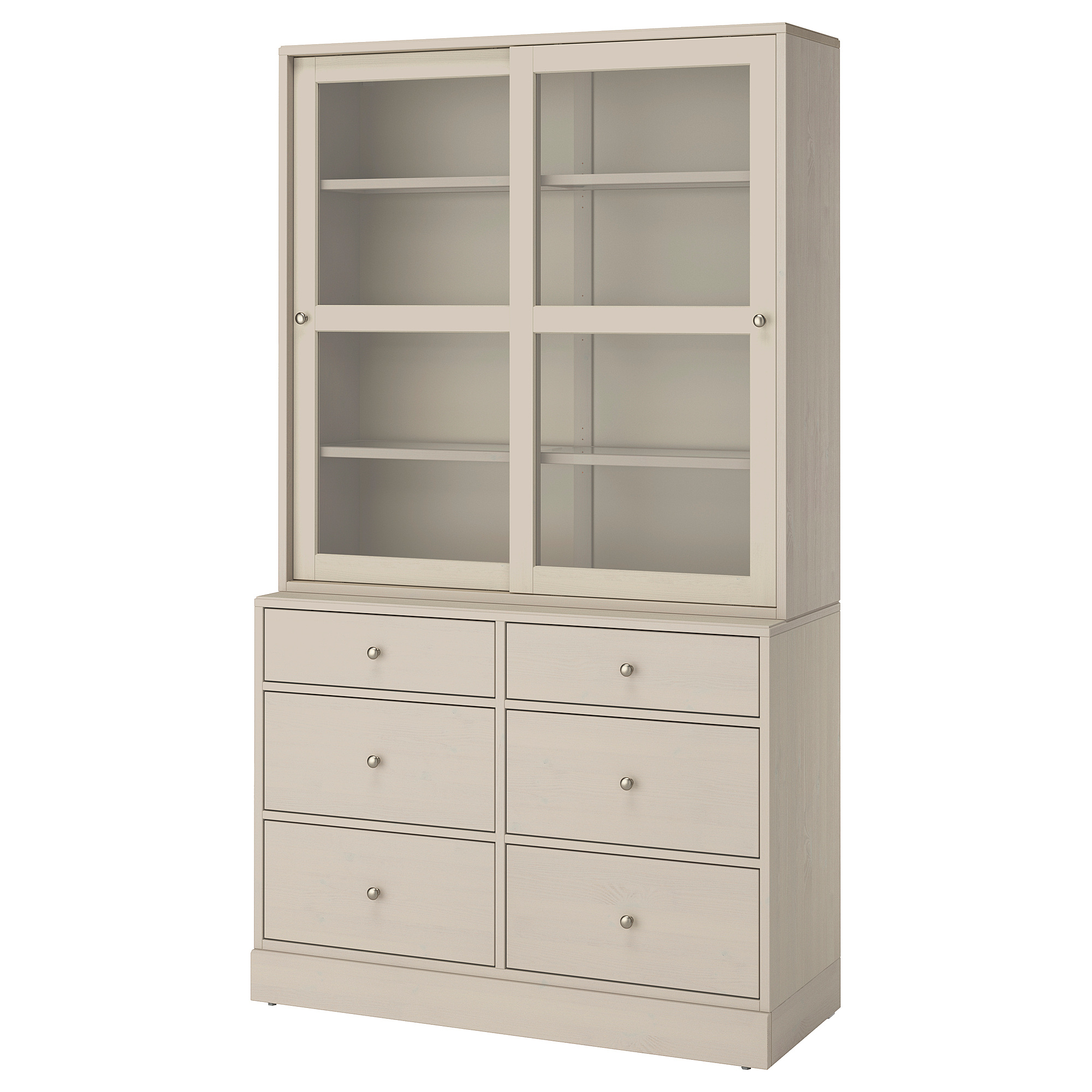 HAVSTA storage combination w glass-doors grey-beige | IKEA Eesti