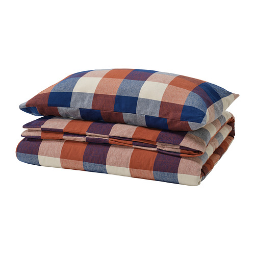 BLÅSENAP, duvet cover and pillowcase