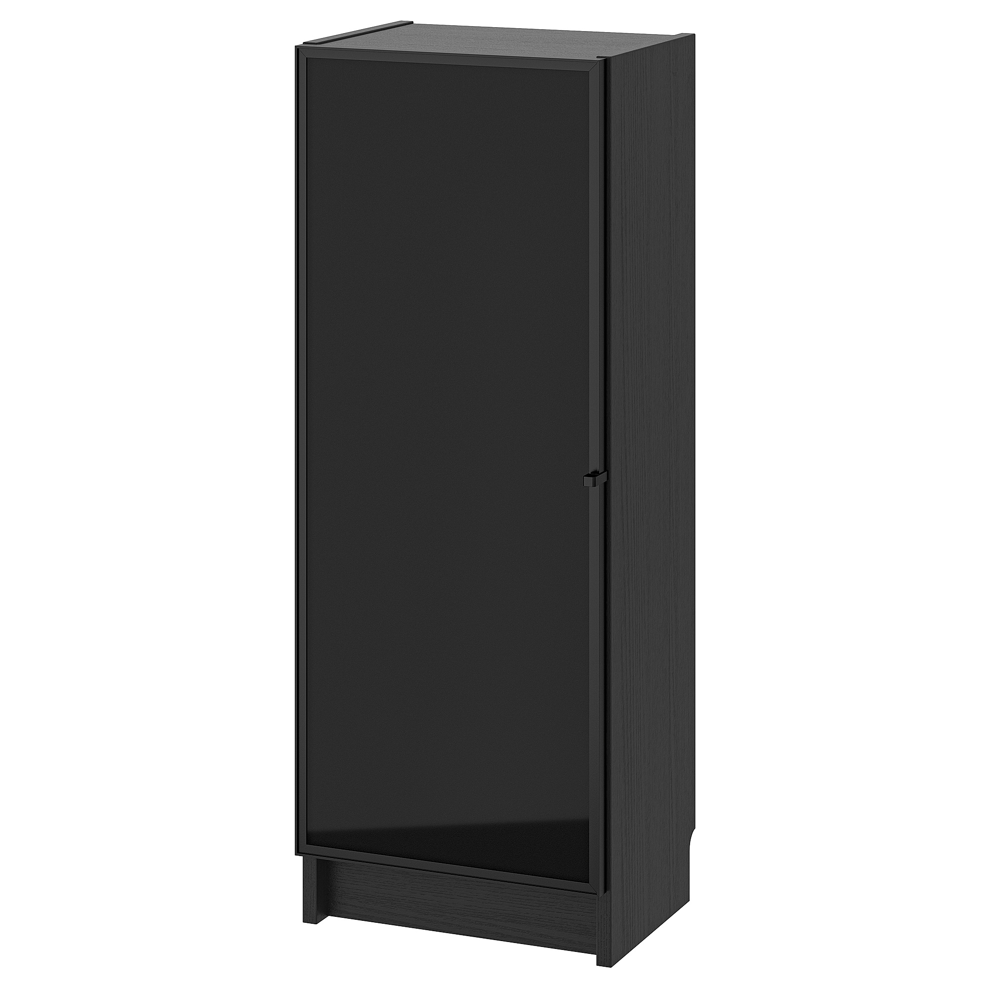 BILLY/HÖGBO bookcase combination w glass doors blackbrown/black