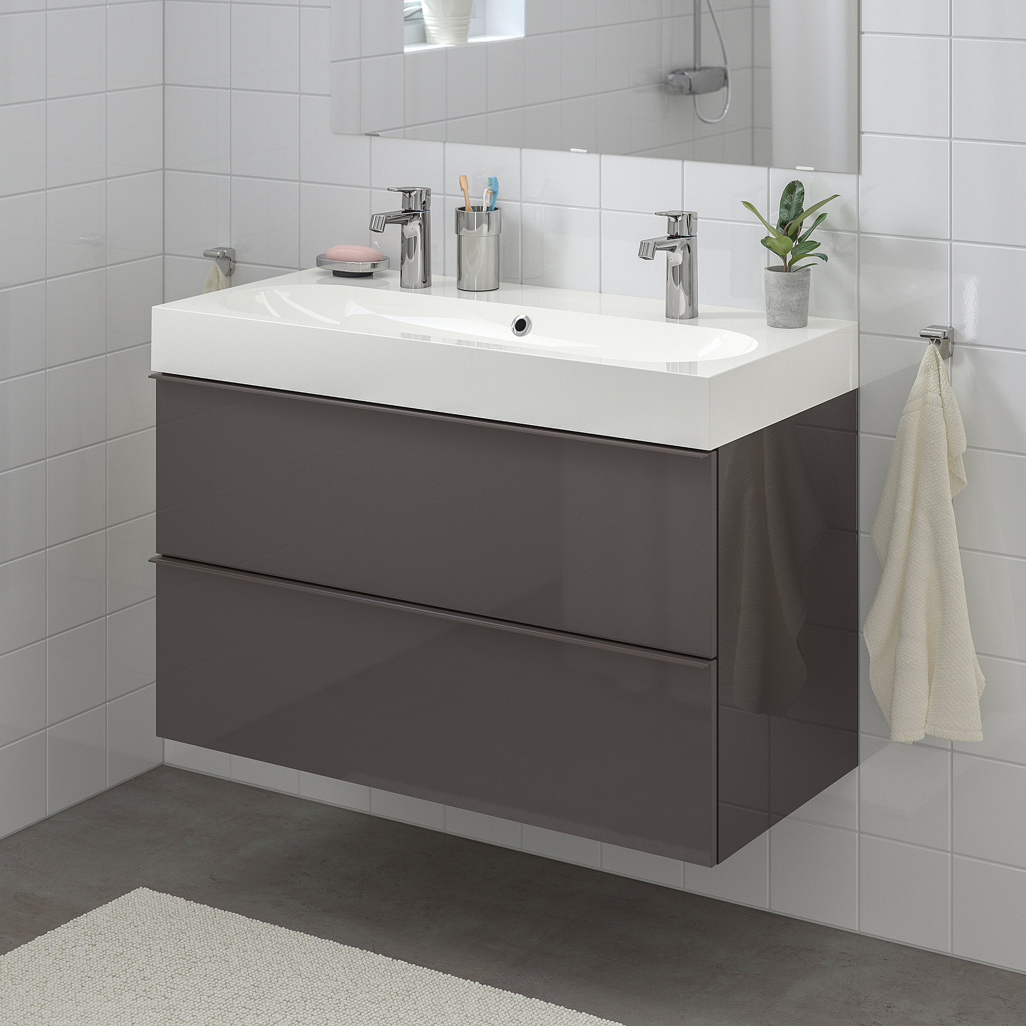 BRÅVIKEN/GODMORGON шкаф для раковины с 2 ящ 100x48x68 cm | IKEA Eesti