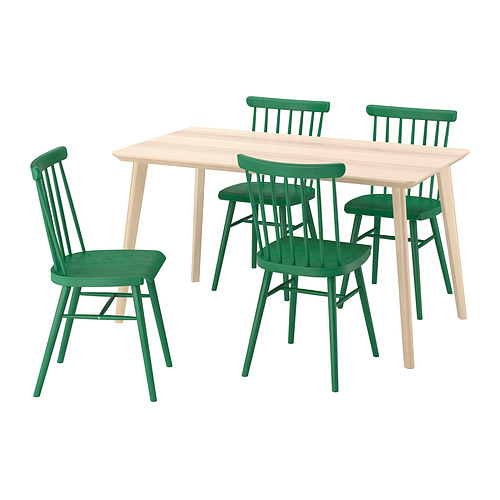 HÖGVED/LISABO, stalas ir 4 kėdės