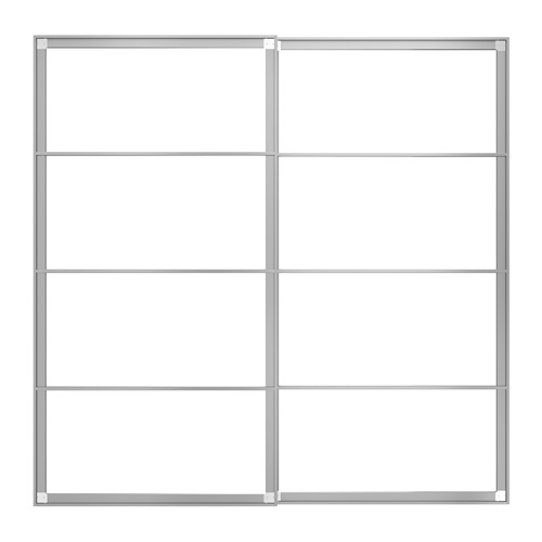 PAX pair of sliding door frames w rail