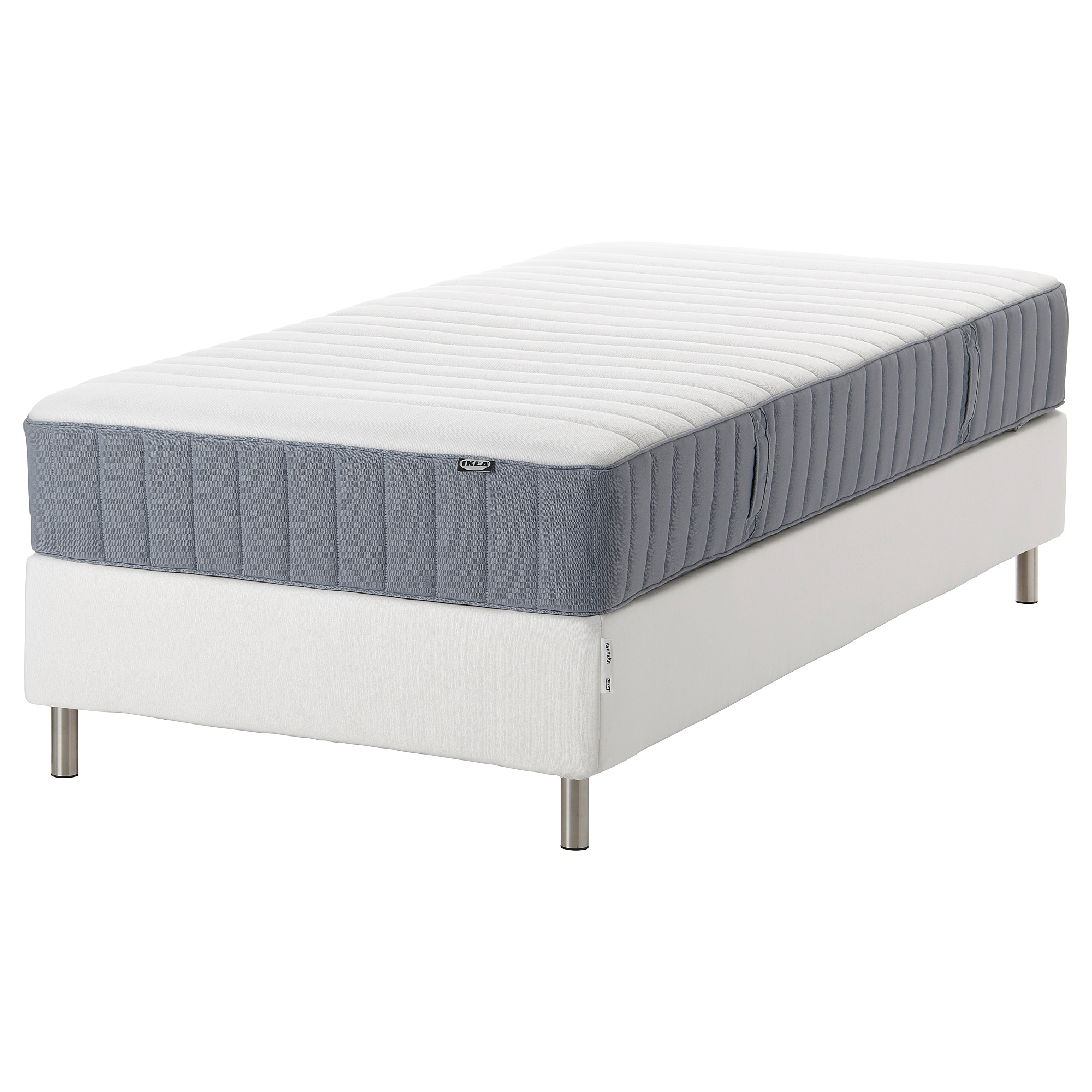 ESPEVÄR/VALEVÅG divan bed white/firm light blue 90x200 cm | IKEA Latvija