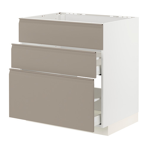 METOD/MAXIMERA, base cab f sink+3 fronts/2 drawers