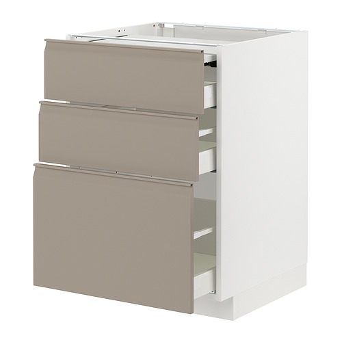 METOD/MAXIMERA põr.kapp väljat. tööpind/3 sahtlit