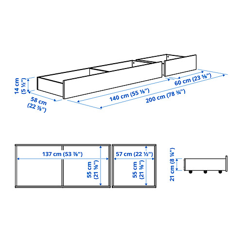 VIHALS кроватный ящик, 2 шт.