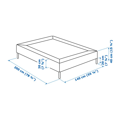 LYNGÖR slatted mattress base