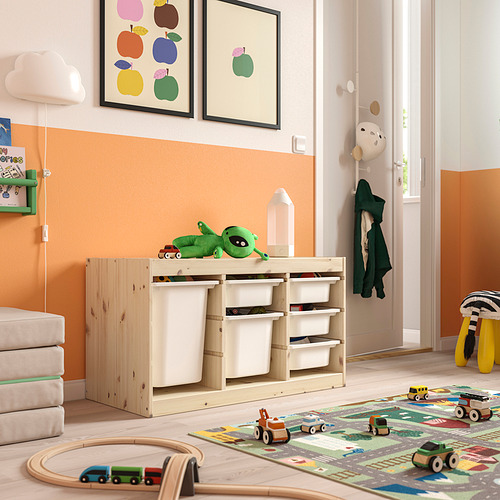 TROFAST, riiul/kapp ja kastid