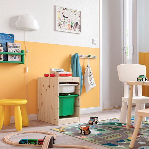 TROFAST, plauktu kombinācija ar kastēm