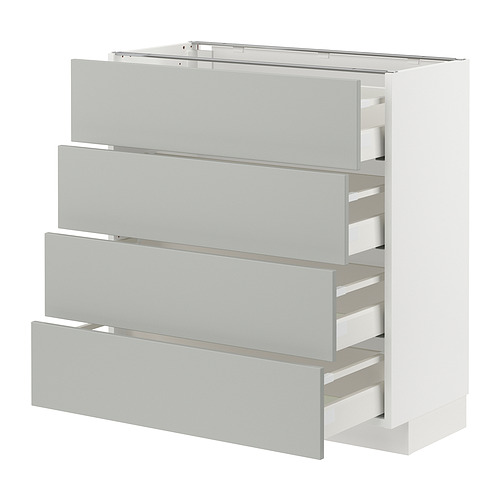 METOD/MAXIMERA põrandakapp, 4 esipaneeli/4 sahtl.