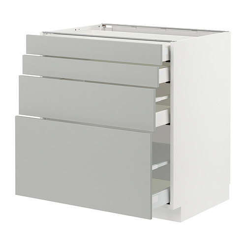 METOD/MAXIMERA põrandakapp, 4 esipaneeli/4 sahtl.