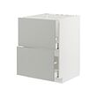 METOD/MAXIMERA напольный шкаф п/мойку+2фасада/2 ящ